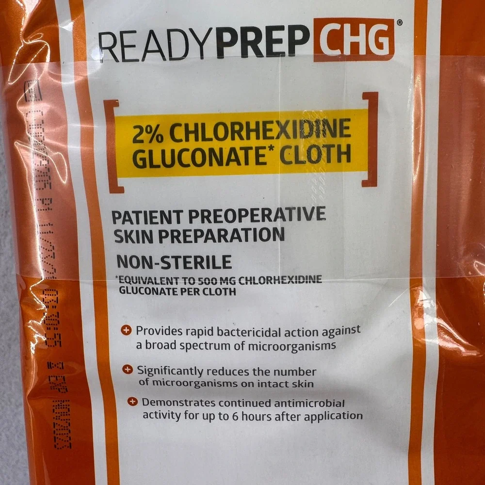 Medline ReadyPrep CHG 2% Chlorhexidine Gluconate Cloths Patient Preoperative 7pk